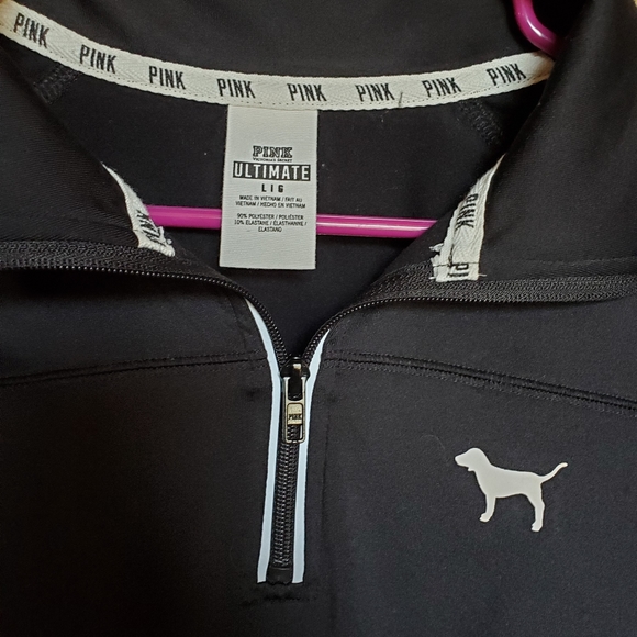 PINK 1/4 zip ultimate pullover jacket - Picture 3 of 8